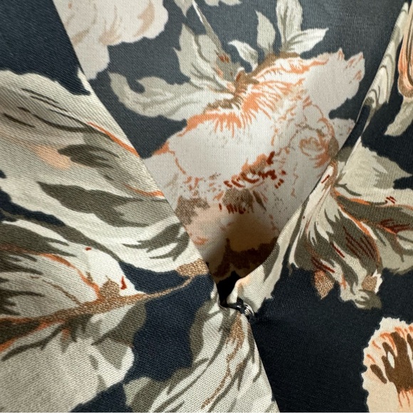 Lulus Romper Onesie Playsuit One Piece Prairie Daydream Washed Navy Blue Floral - Picture 7 of 10